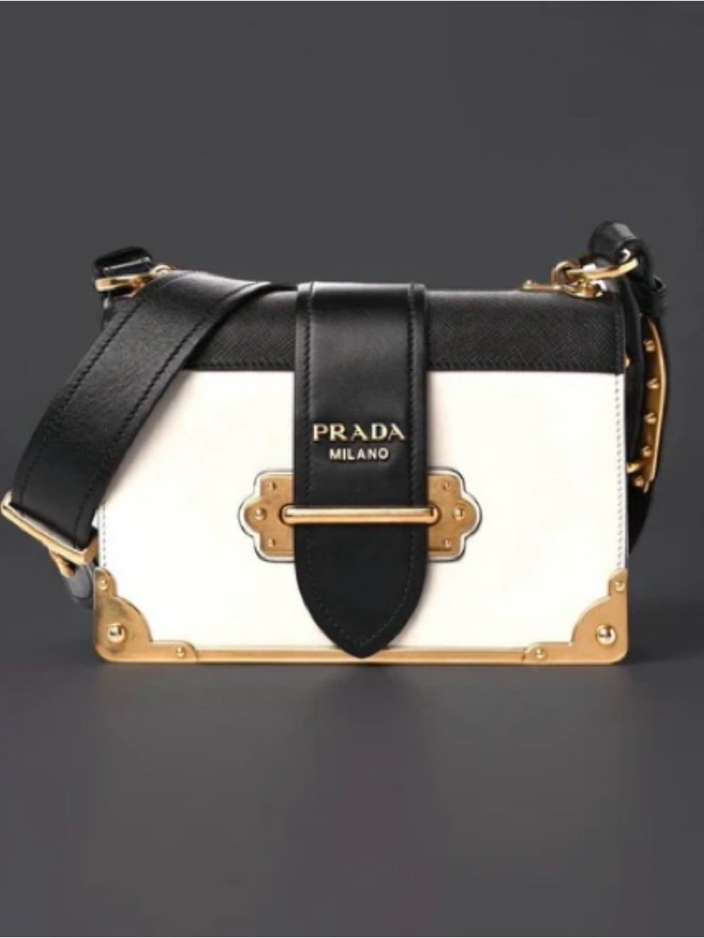 Prada Cahier Calfskin Crossbody Bag